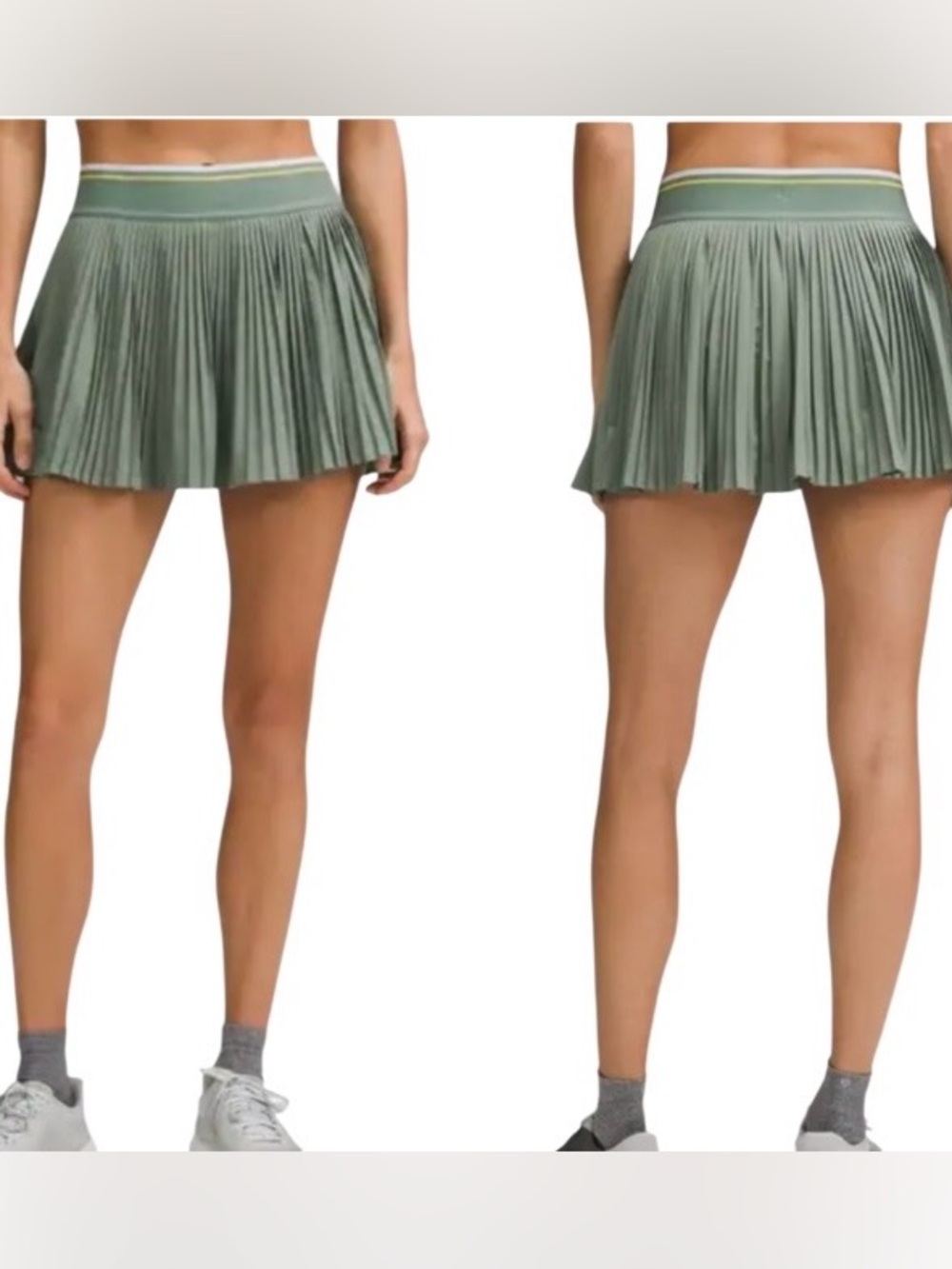 LULULEMON Collegiate Pleated Tennis Skirt Tipping Stripe Built in Shorts  Size 8